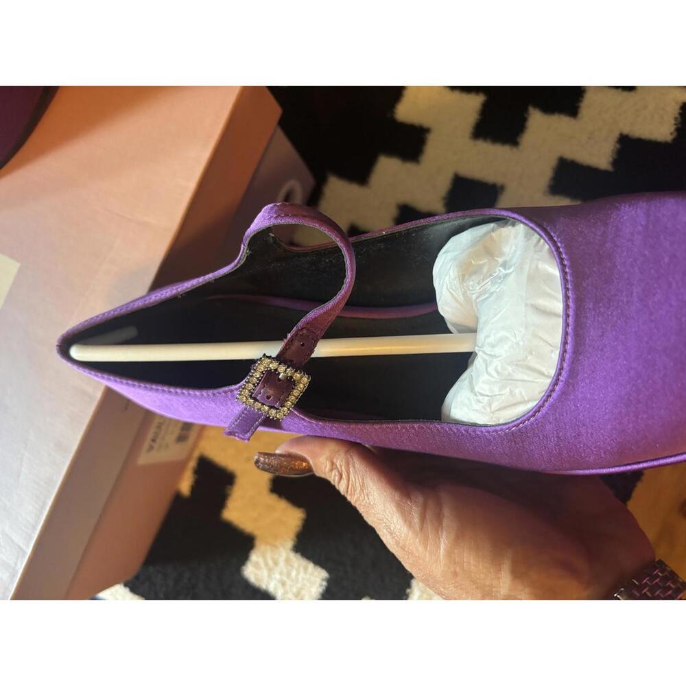 Lisa + Vicky Vault V Dark Purple Satin Platform - Picture 4 of 5